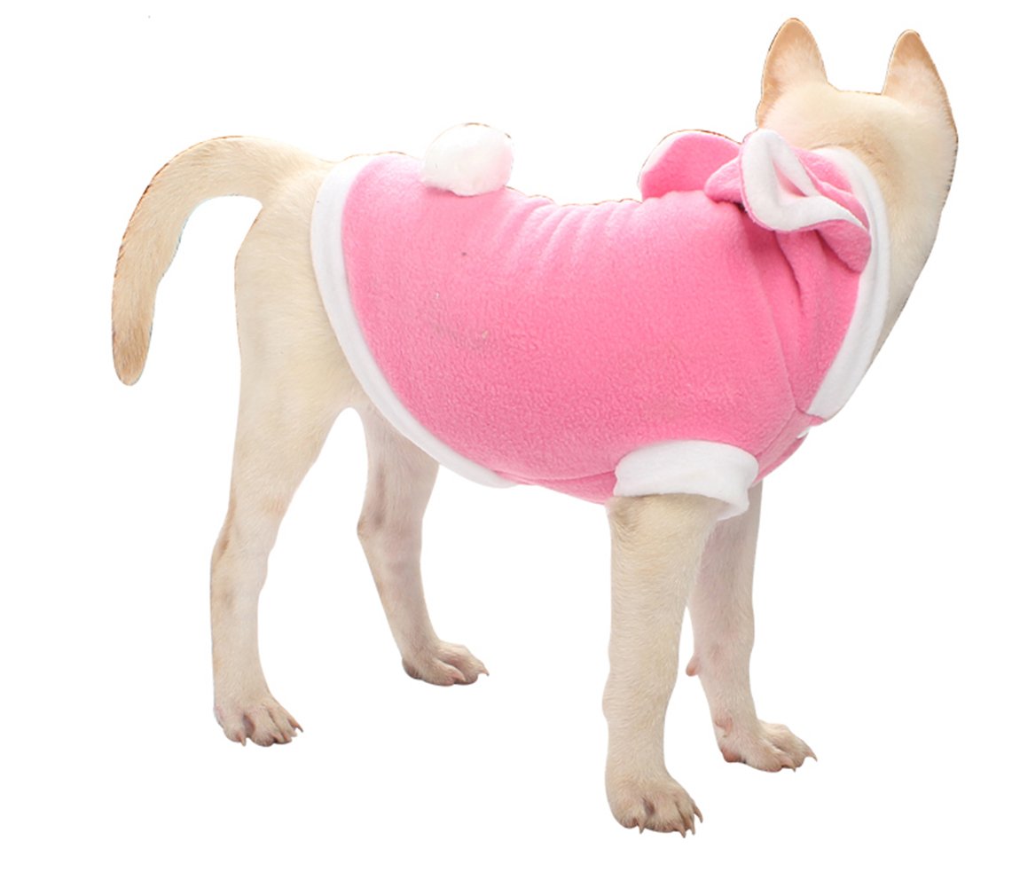 Nacoco Dog Rabbit Costume Pet Puppy Hoodies Clothes Coat Bunny Autumn Winter Halloween For Small Dog And Cat (M)