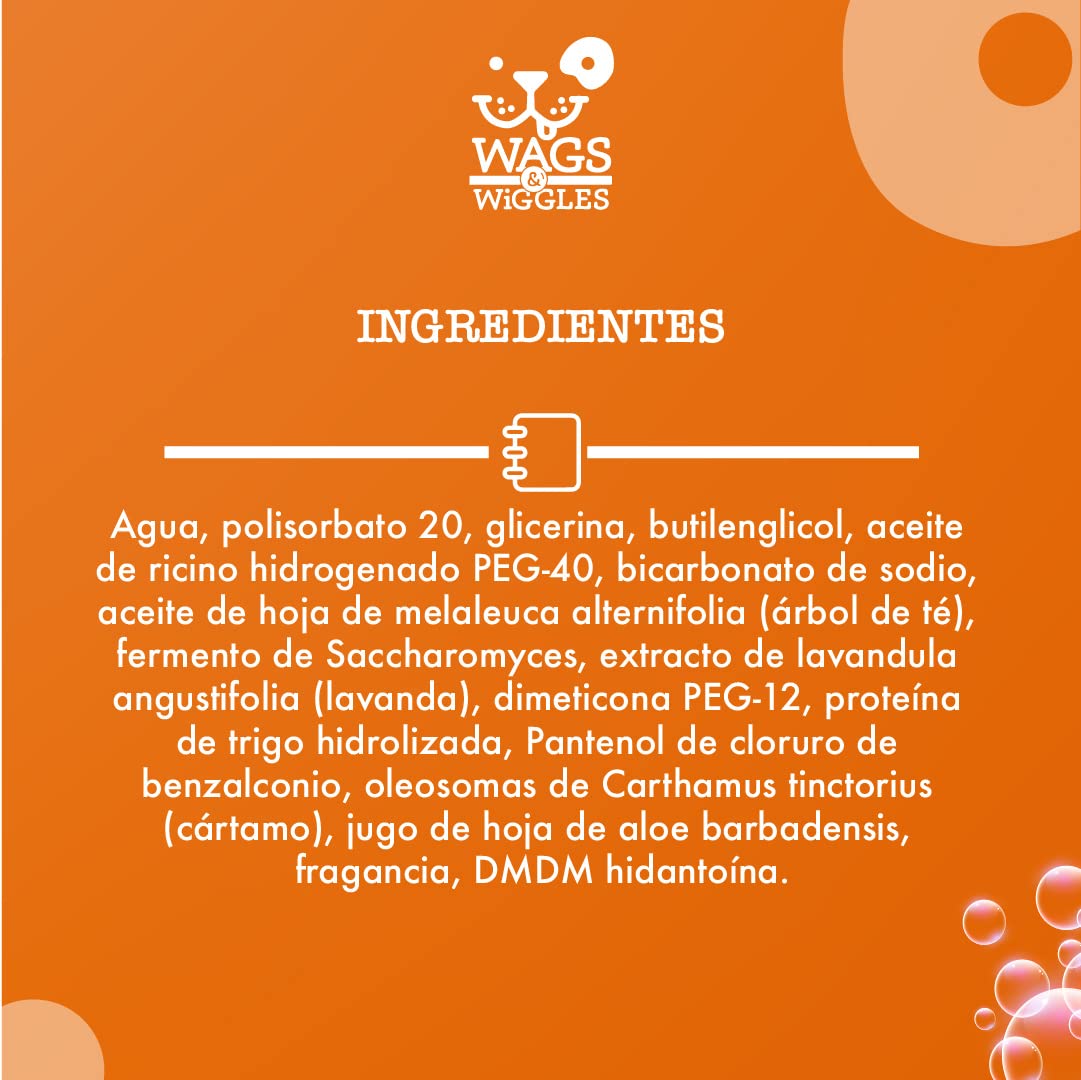 Wags & Wiggles Anti-Itch Dog Shampoo for All Dogs, 16 Ounces, Fresh Mango Scent, Ideal for Dry & Sensitive Skin, Orange