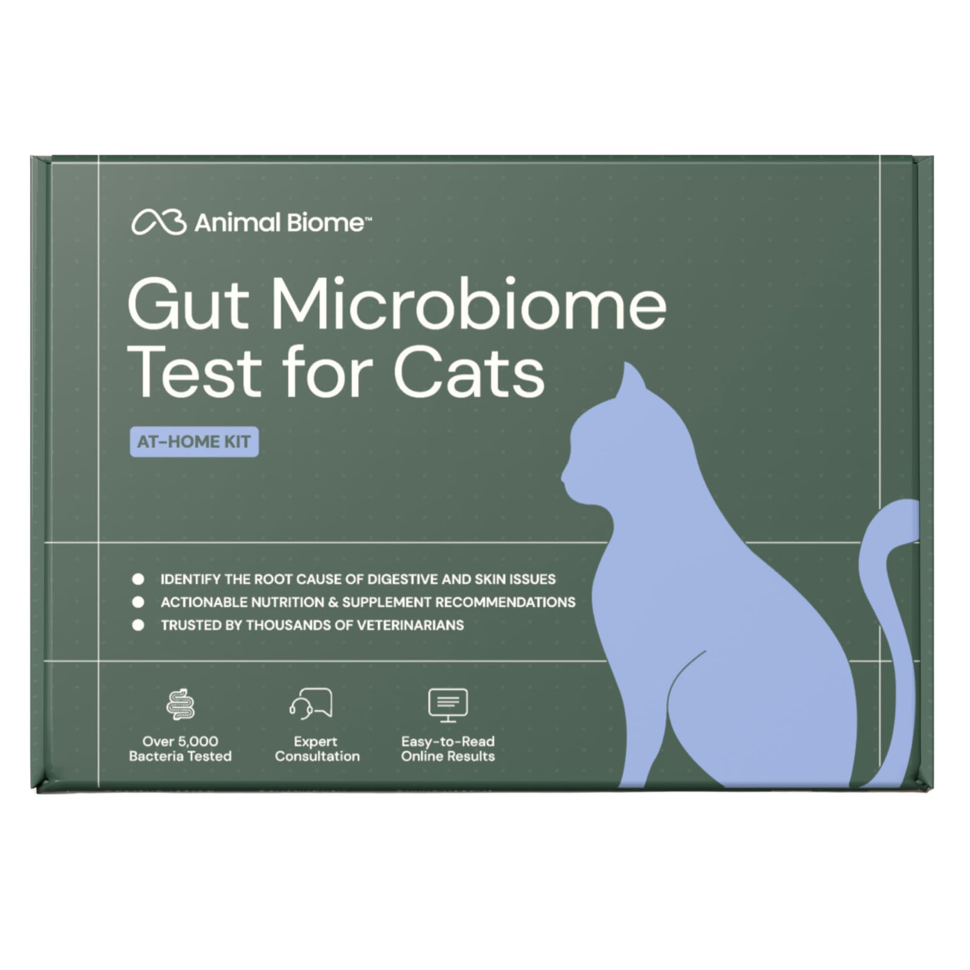Animal Biome Cat Gut Health Microbiome Analysis Kit - Kitty Biome Gut Testing Kit, Feline Fecal Analysis Service for Digestive I