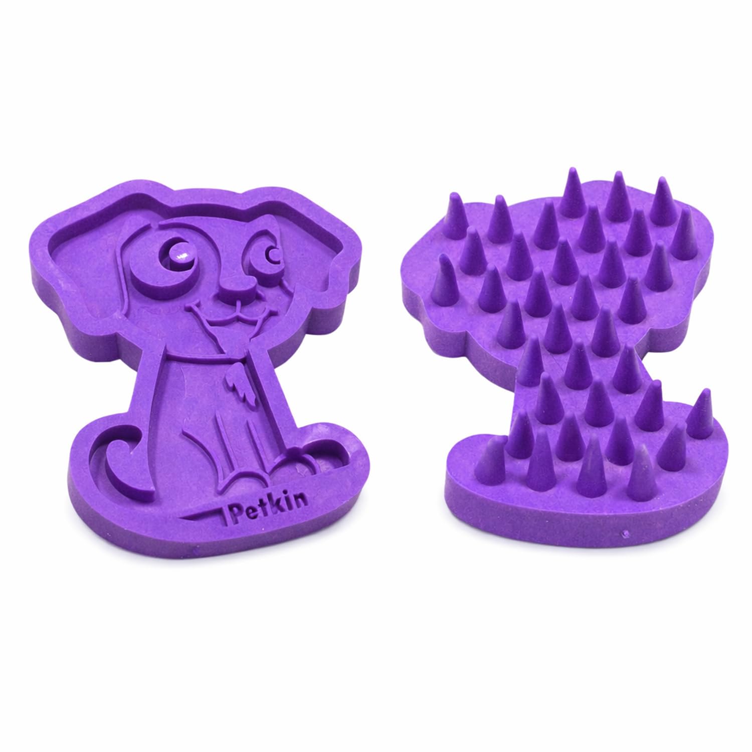 Emily Pets Cat And Dog Grooming Brush, Shampoo Bath Brush Soothing Massage Rubber Comb With Adjustable Ring Handle For Long Shor