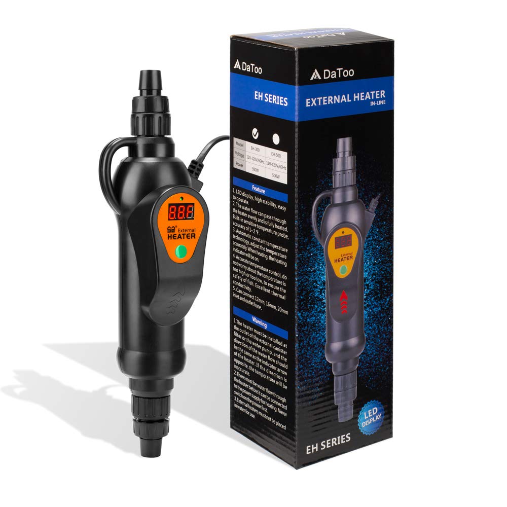 Datoo Aquarium External Heater In-Line Fish Tank External Heater 300W For Canister Filter