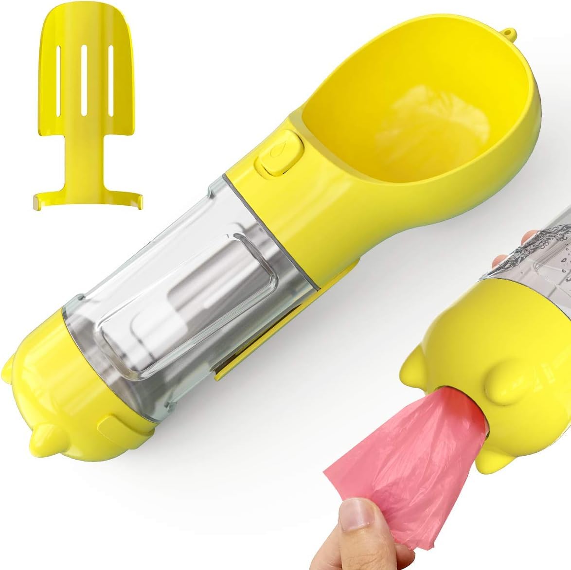 The Pets Company 3 in 1 Dog Water Bottle, Leak Proof Puppy Portable Water Dispenser | Poop Scoop & Garbage Bag | Ideal for Trave
