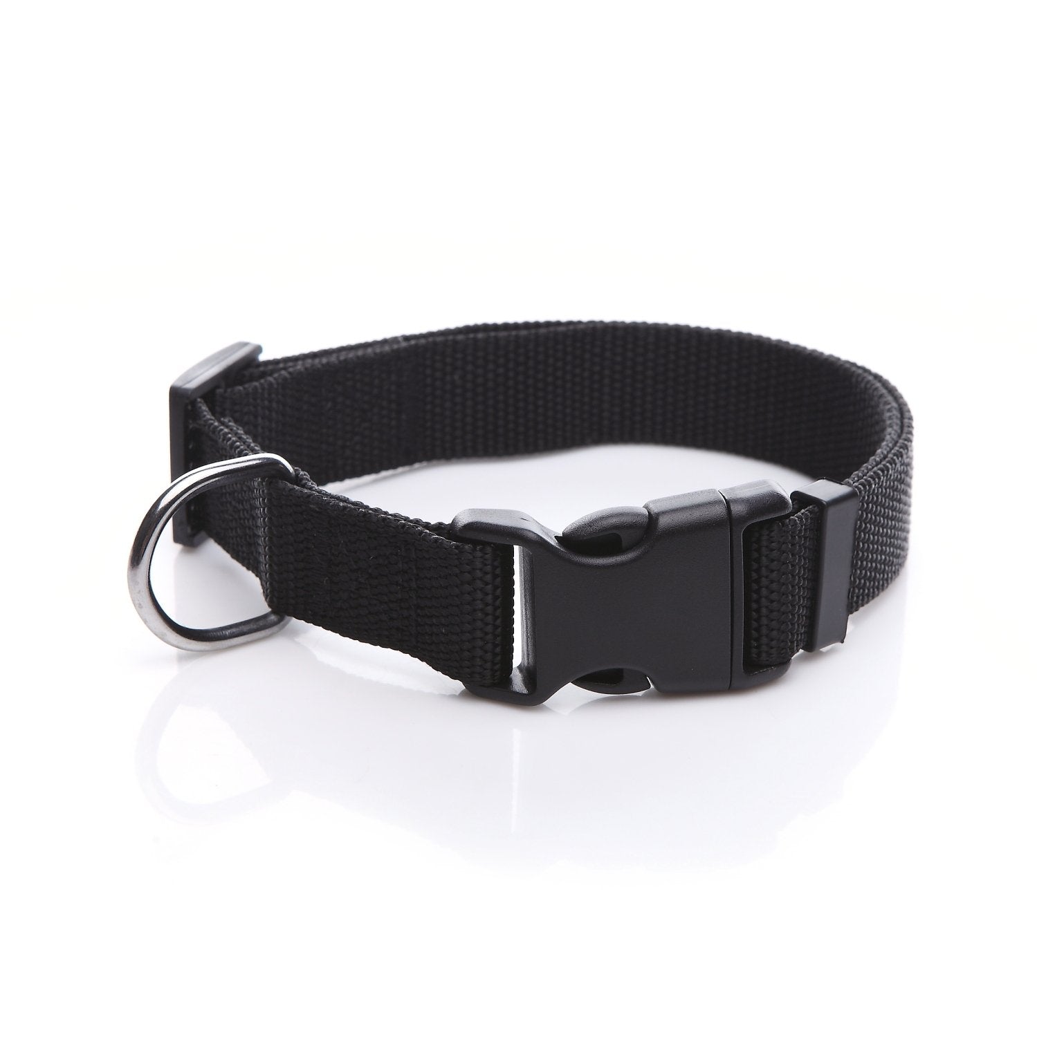 Adjustable Nylon Dog Collar, Pet Collar 1 Inch 3/4 Inch 5/8 Inch Wide, For Large Medium Small Dog ((L(1'' X 16-23''), Black)