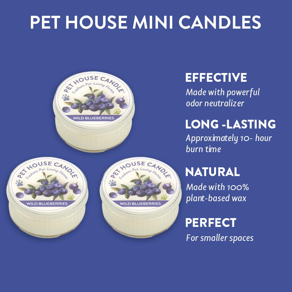 One Fur All Wild Blueberries 3Pack Pet Odor Eliminator - Natural Wax