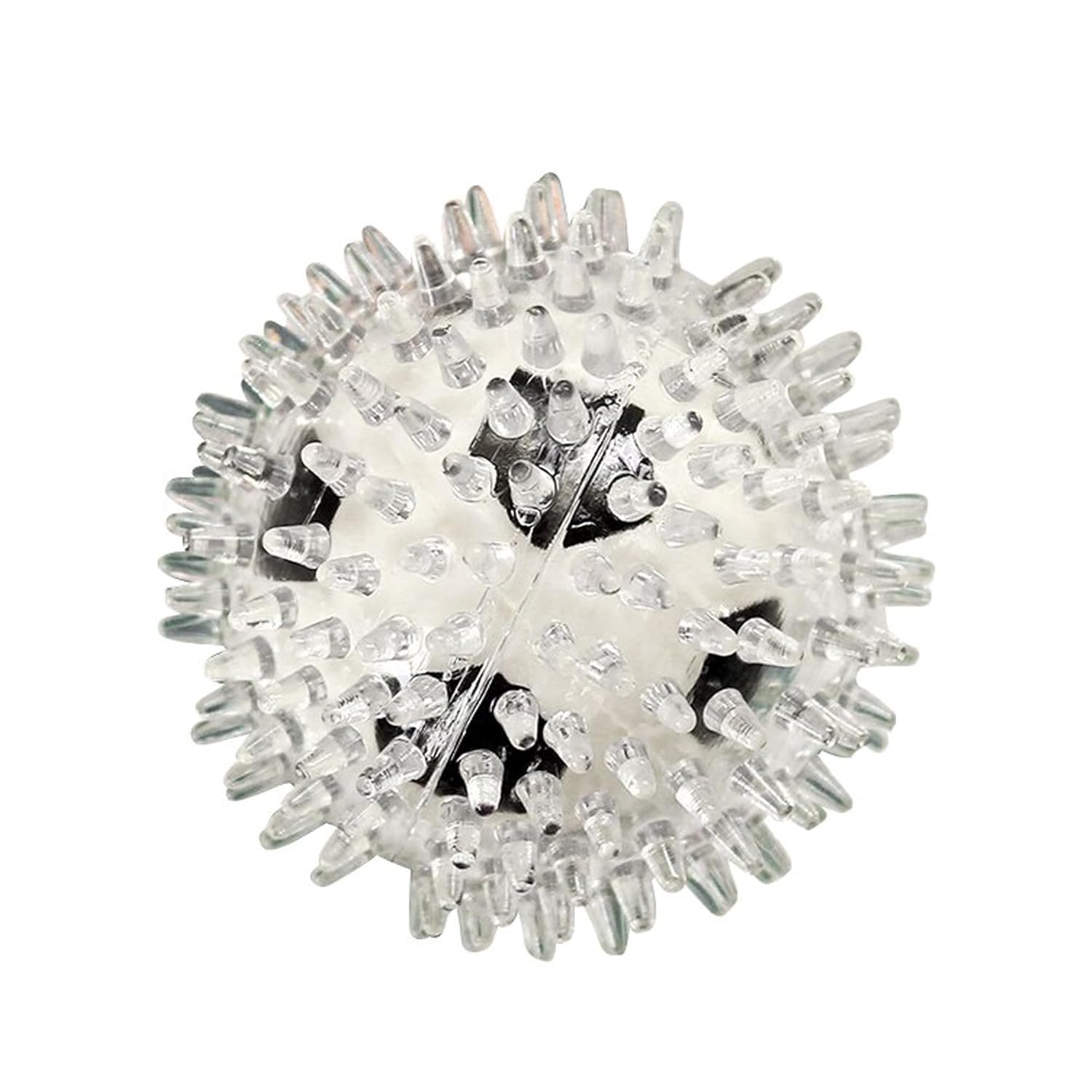 Madhabi Large Spike Ball Dog Toy for Dogs and Puppies  Transparent TPR Rubber Chew Ball, Durable BiteResistant Toy for Aggress