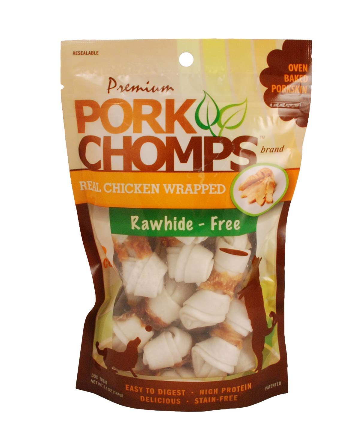 Pork Chomps Real Chicken Wrapped Knotz Mini