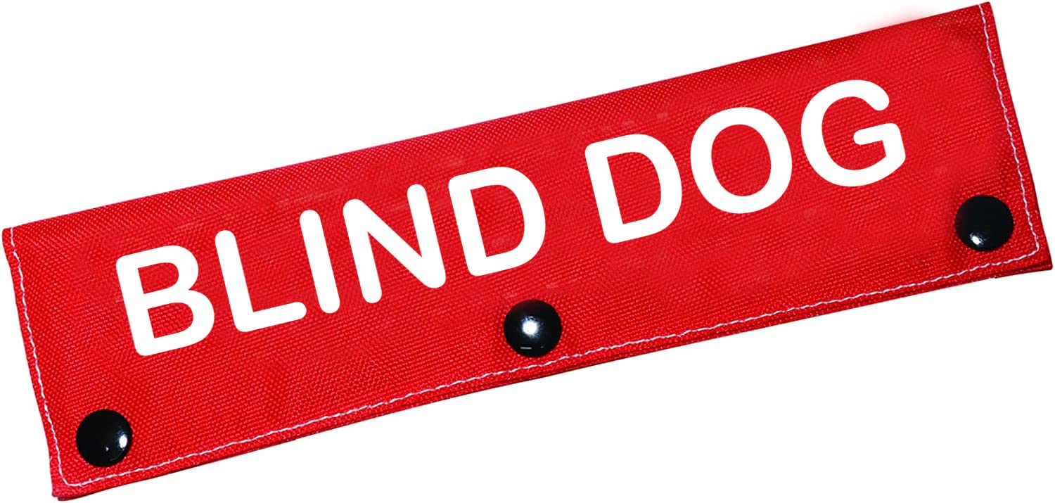 Visual Impairment Dog Leash Sleeve Blind Dog Dog Leash Wrap Wrap Alert Hanging Id Patch Tag Pet Birthday Gift(Blind Dog-Sleeve)