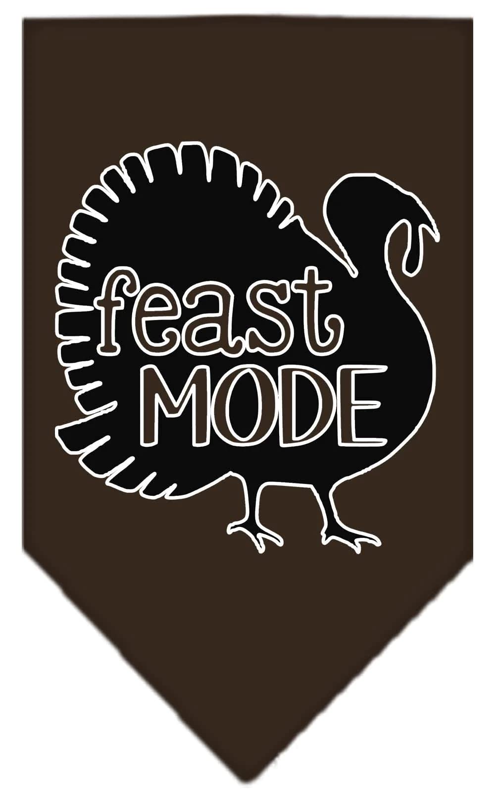 Mirage Pet Product Feast Mode Screen Print Bandana Light Pink Large
