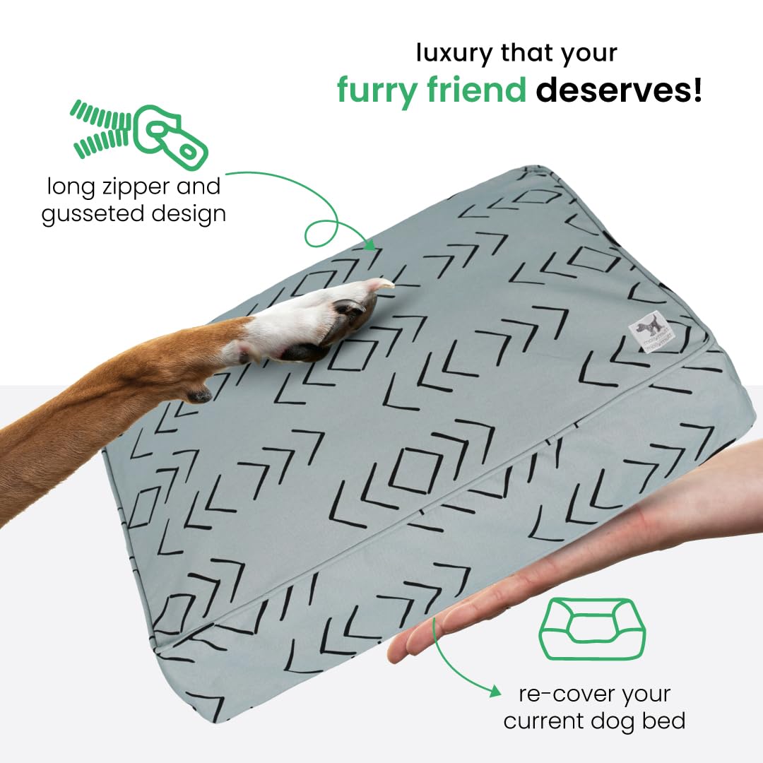 Molly Mutt Huge Duvet Cover, Reflections, Blue/Gray With Black Arrows, 36''X45''X5''