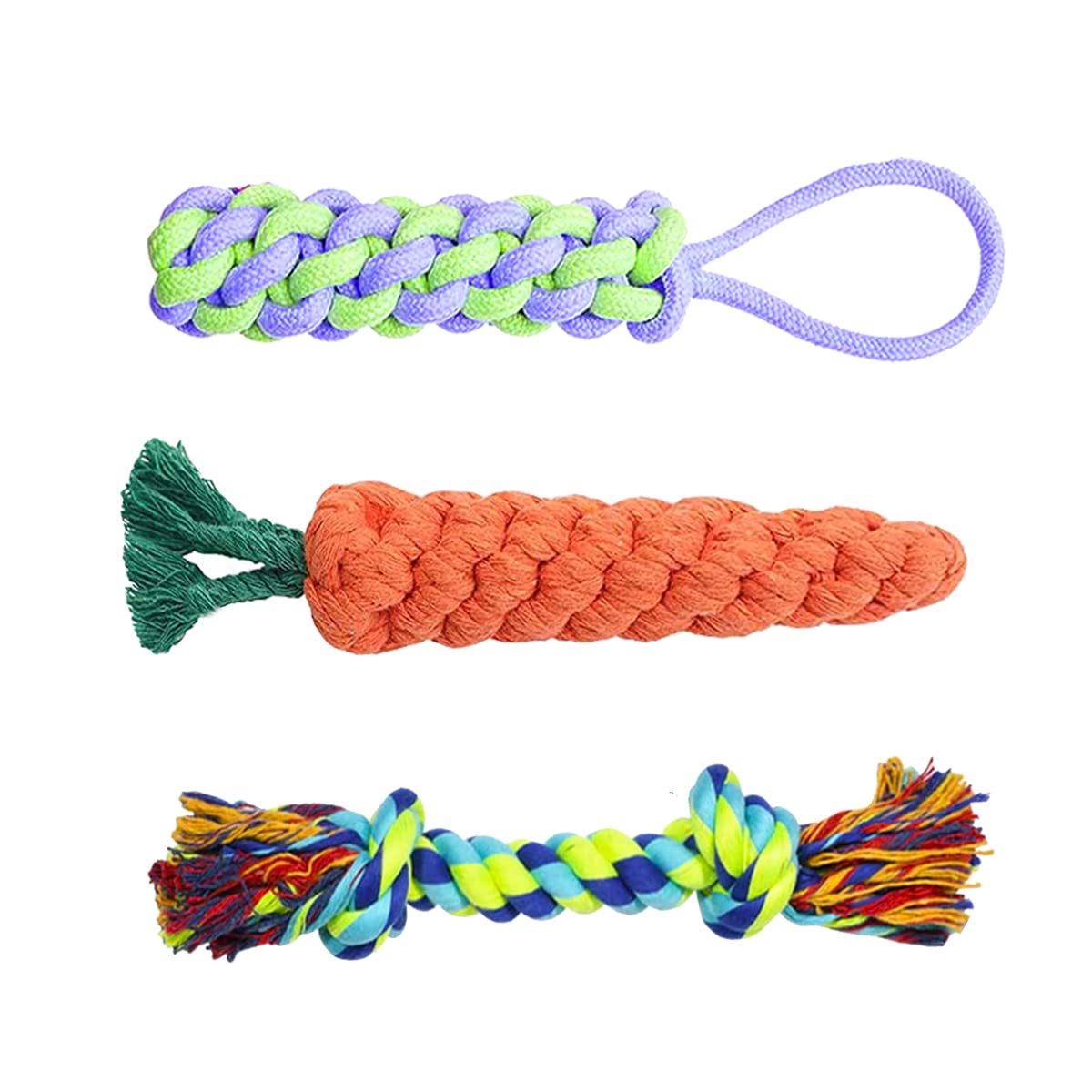 Youhavedeal Puppy Chew Toys Rope Teething Clean, Toys For Small Dogs To Play Cute Design Durable Cotton Rope Toys For Small Dogs