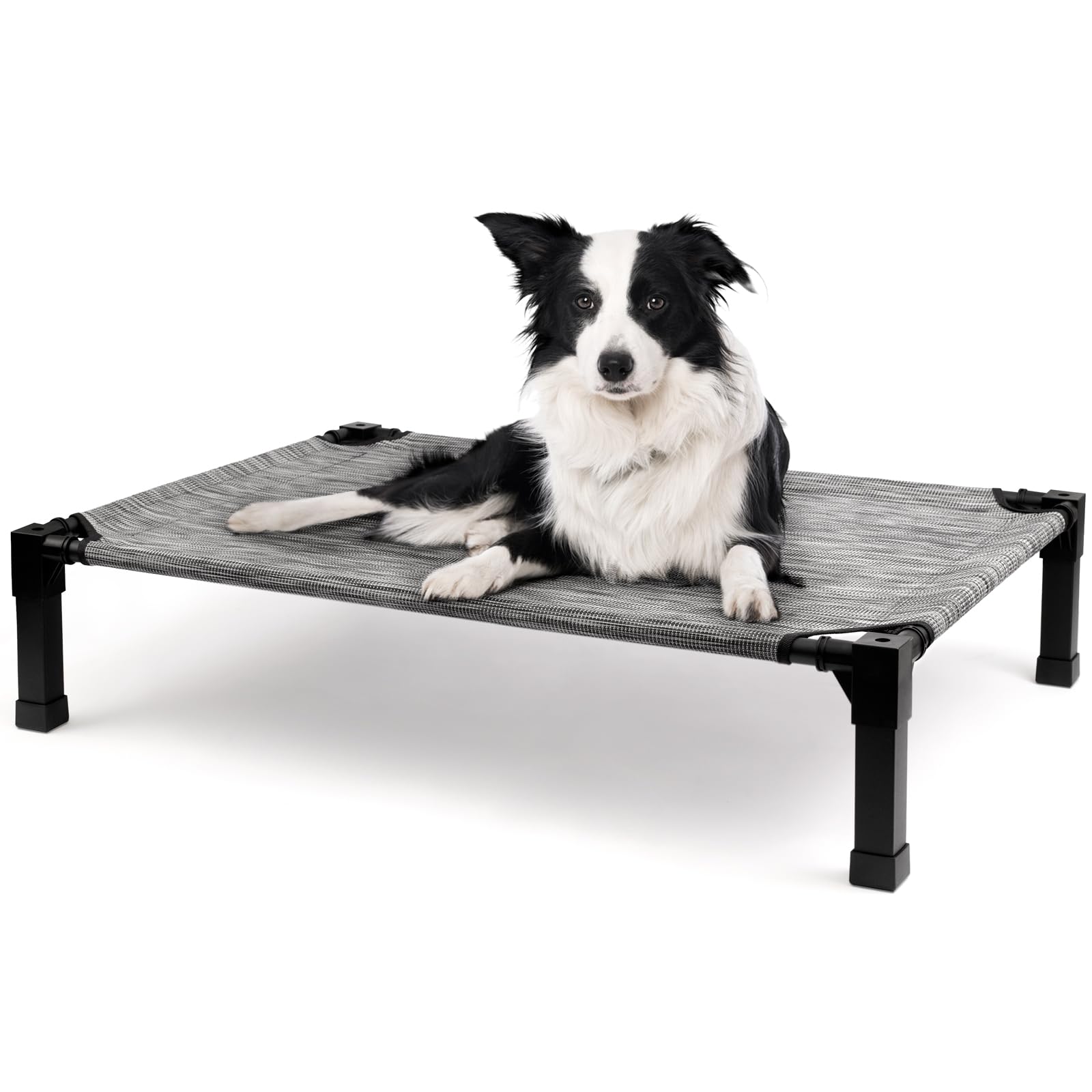Heeyoo Cooling Elevated Dog Bed, Raised Dog Bed With Washable Breathable Mesh And Metal Frame, Portable Dog Cot Bed With No-Slip