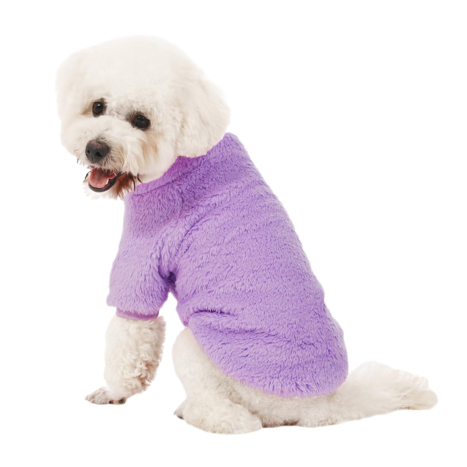 Kyaringtso Dog Sweater, 3 Pack Dog Sweaters For Small Dogs, Dog Clothes For Small Dogs Girl Boy, Ultra Soft And Warm Puppy Sweater Dog Coat For Winter Christmas (X-Small, Pink+Purple+Peach)