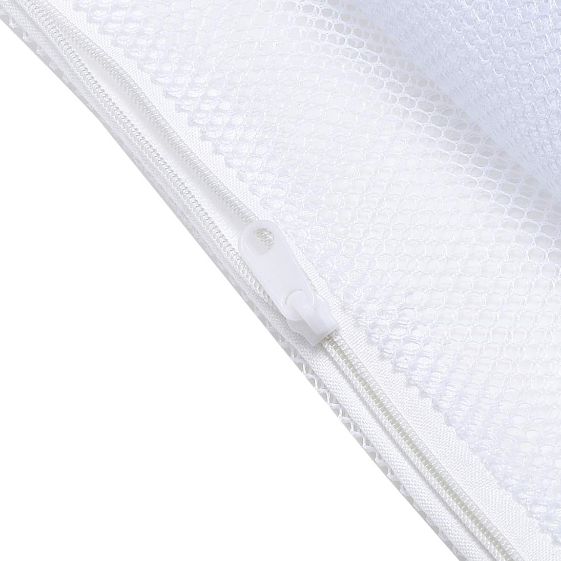 Alegi Large Filter Media Bags,Aquarium Mesh Bags With Plastic Zipper,White Net Bags For Bio Balls, Ammonia Remover 17.8' By 13.5' (4Pcs)