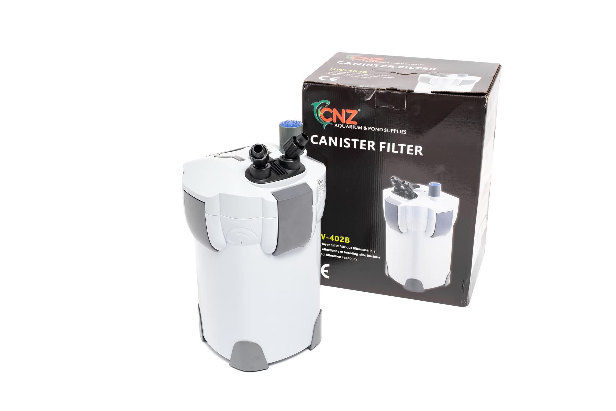 Cnz Hw-404B 525Gph Canister Aquarium Filter With Built-In 9W Sterilizer