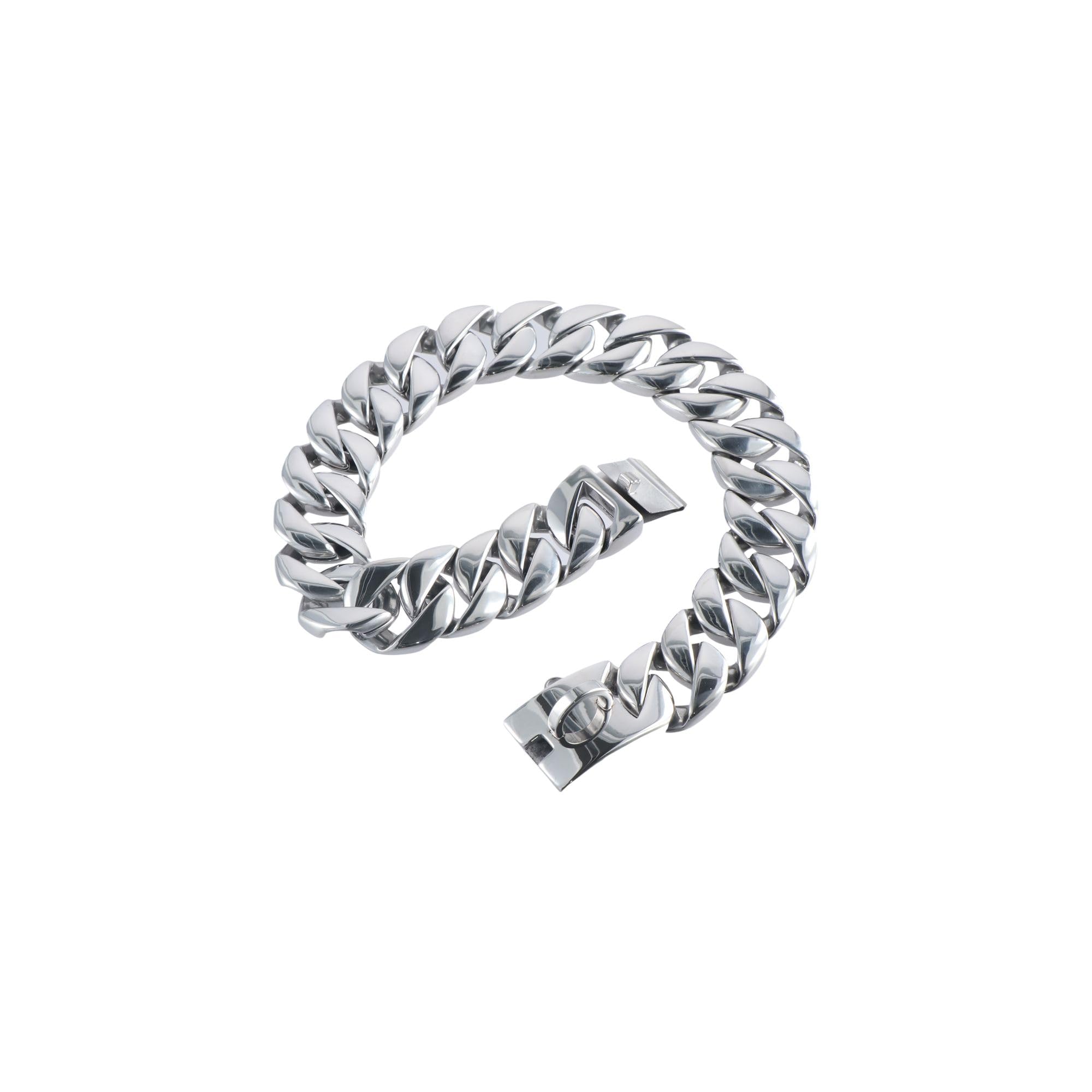 Heavy Duty Choke Cuban Dog Chain For Large Dogs, Dog Chain Collar Walking Metal Chain Collar With Design Secure Buckle, Stainles