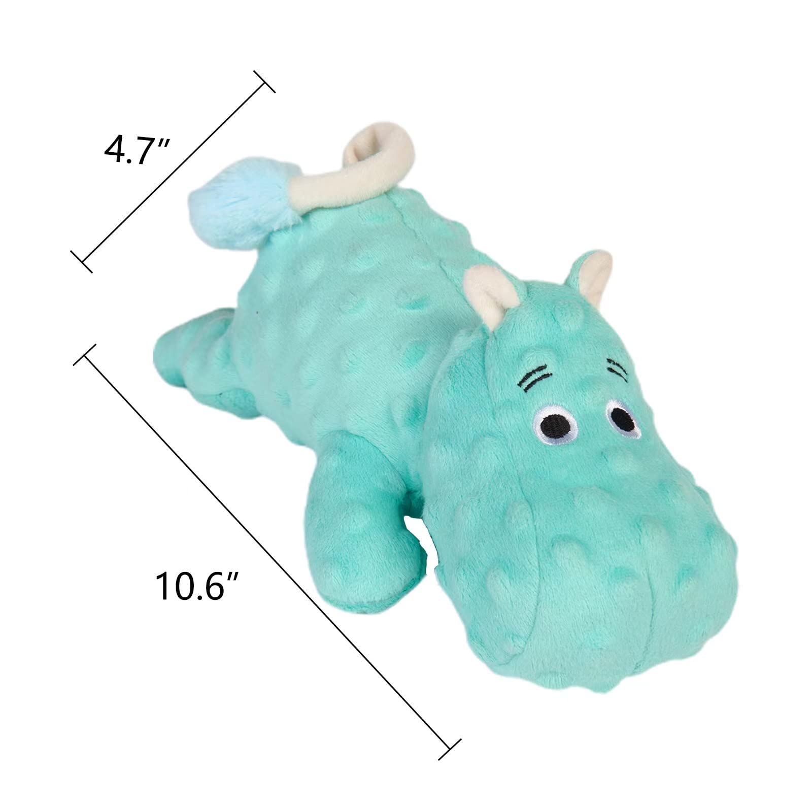 Dododola Cute Stuffed Hippo Dog Toys Squeaky Dog Toys With Crinkle Paper Dog Plush Toys For Large Breed Dog Chew Toys For Small, Medium, Large Dogs