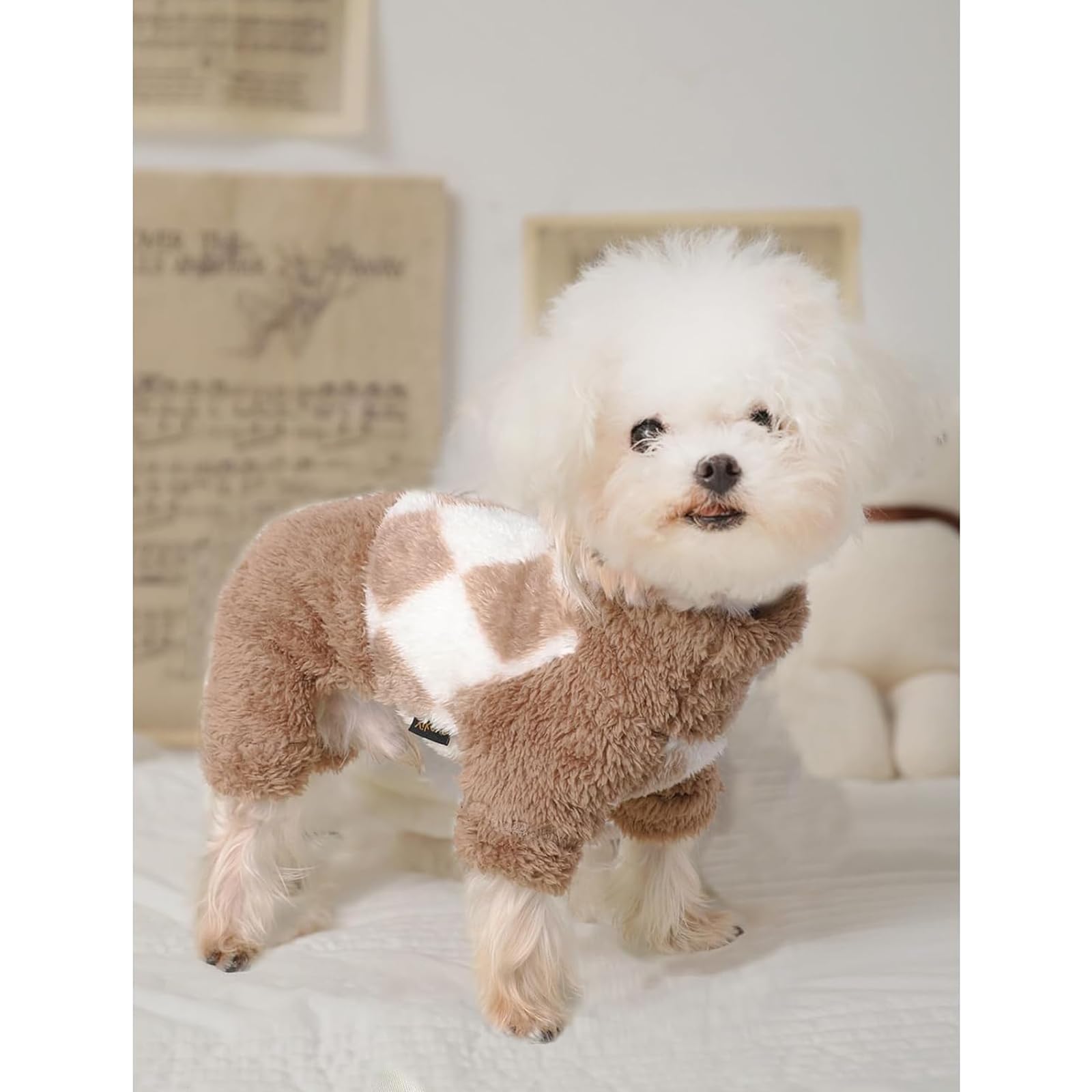 XXS Dog Sweater Spring Dog Pajamas Dog Pjs for Small Dogs Girl Dog Sweater Chihuahua Clothes Warm Dog Onesie Fleece Puppy Jumpsu