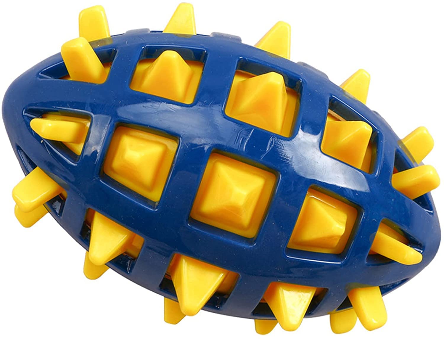 Petlicious & More Shell Rugby Squeaky Toys For Dogs & Puppies (Pack Of One, Color May Vary)