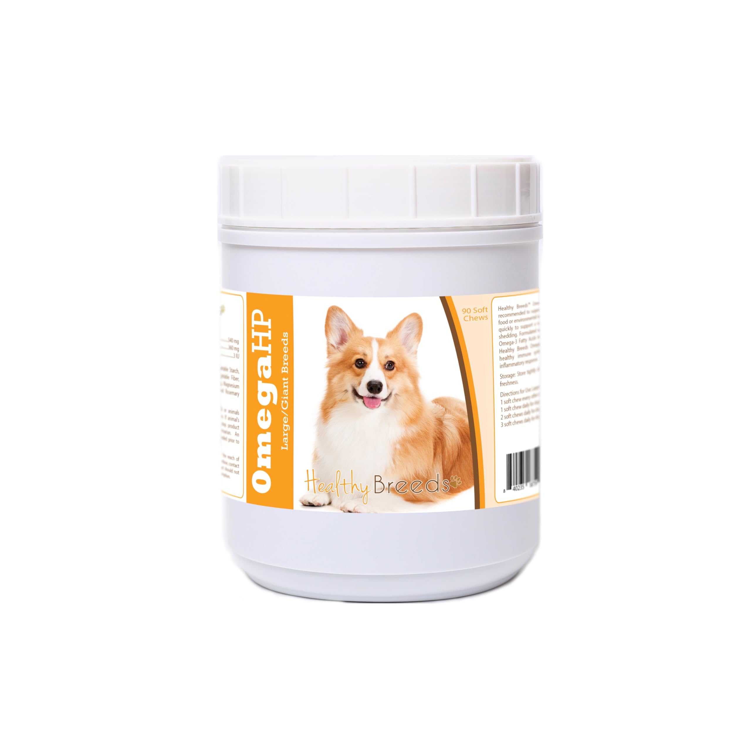 Healthy Breeds Pembroke Welsh Corgi Omega HP Fatty Acid Skin and Coat Support Soft Chews 90 Count