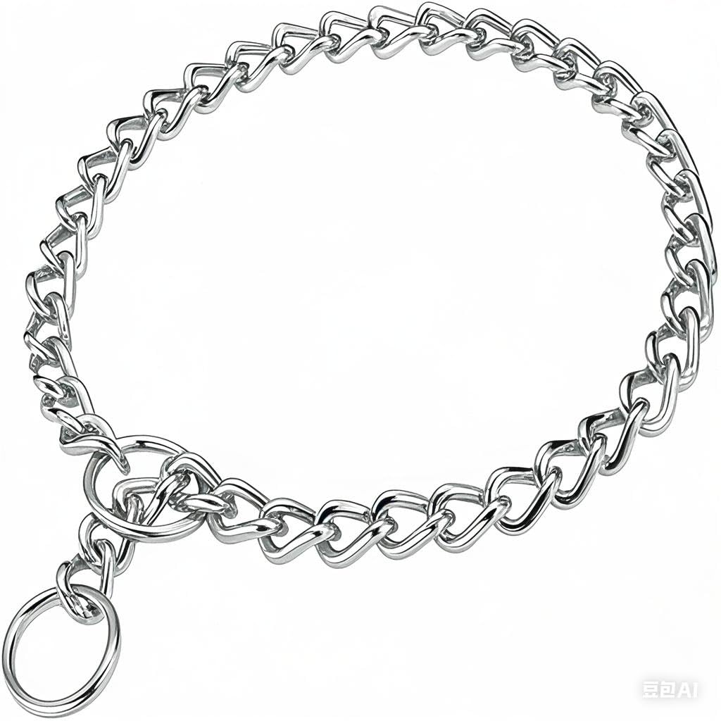 Dog Chain Collars, Metal Choke Link Dog Collar Choker Training Heavy Duty Slip Martingale Puppy Collars For Xs Small Medium Larg