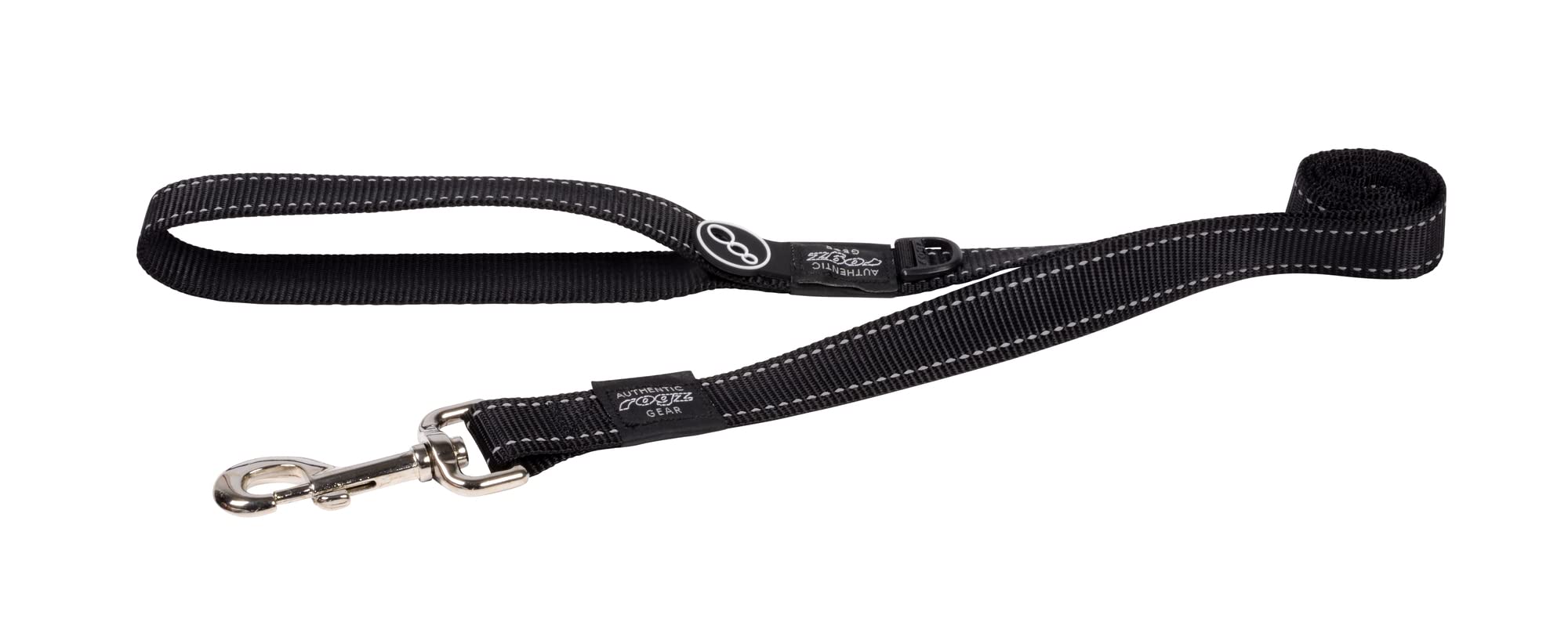 Reflective Dog Leash For Extra Large Dogs, 1' Wide, 6' Long, Black