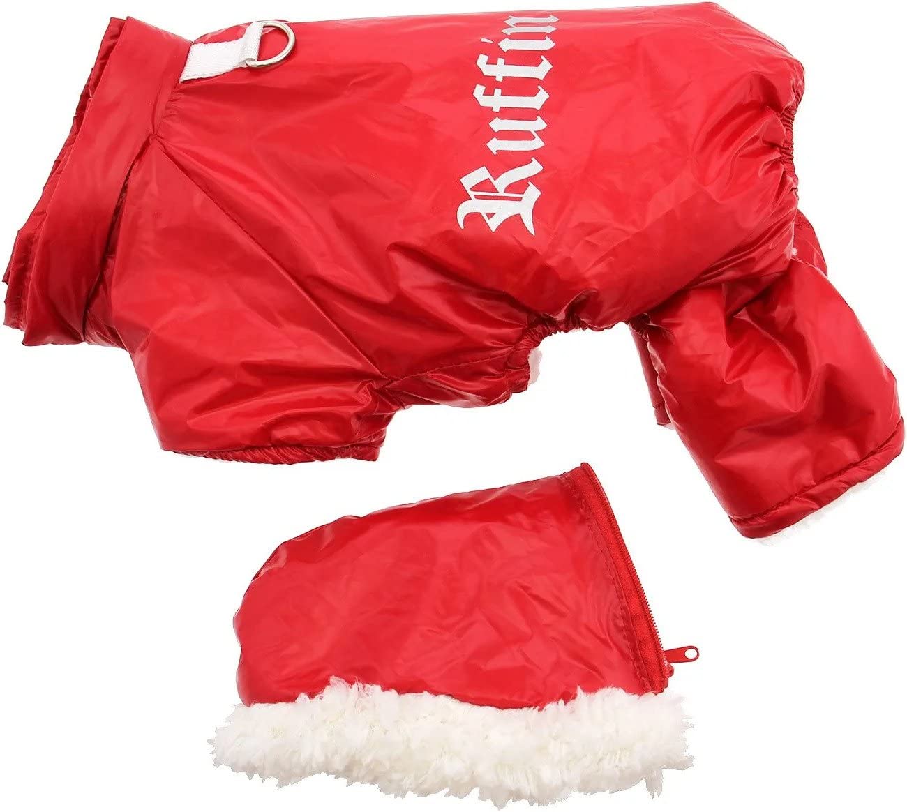 Doggie Design Red Ruffin It Dog Snow Suit Harness (Medium)