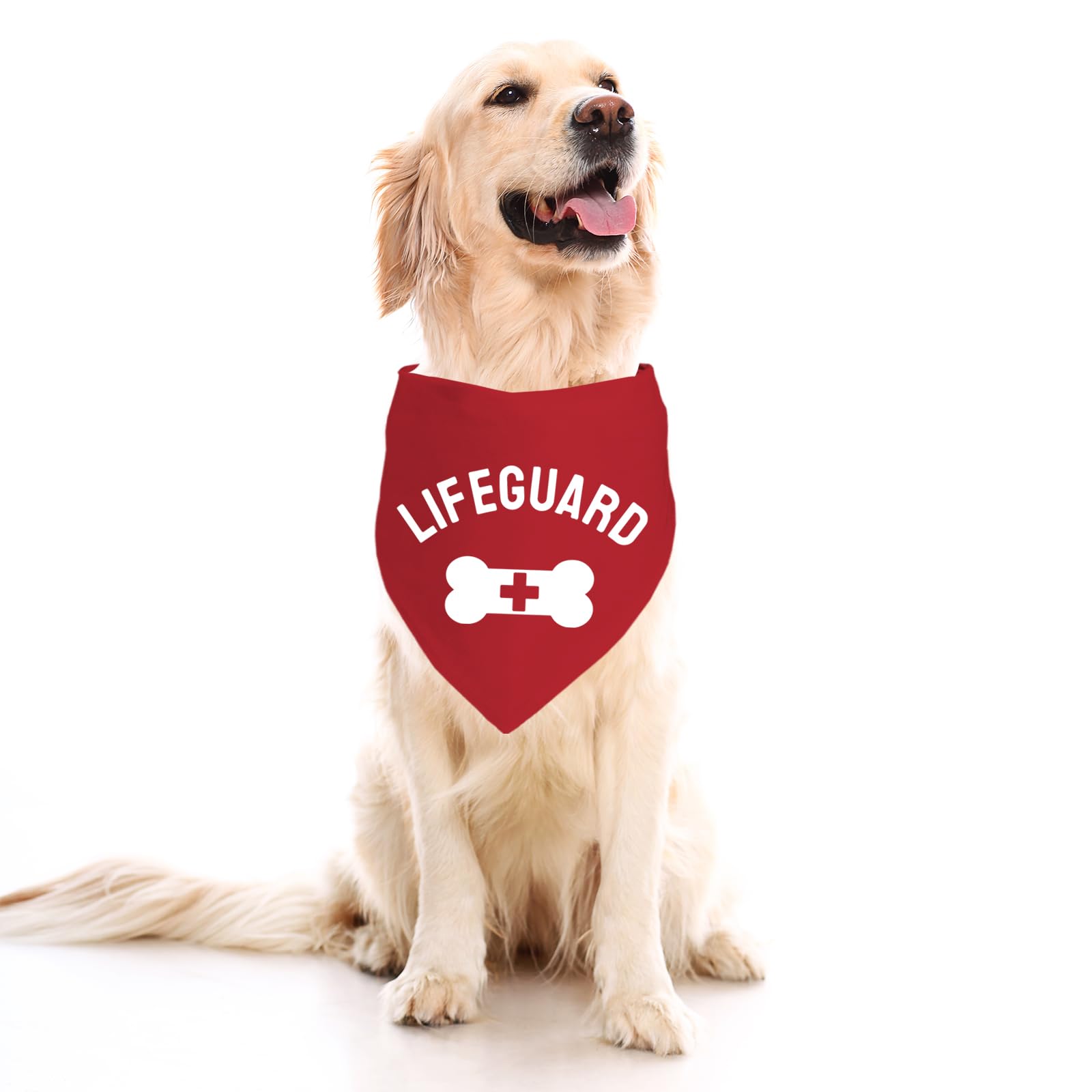 Lifeguard Pet Puppy Dog Beach Pool Accessories Scarf,Summer Security Bandana (Lifeguard)