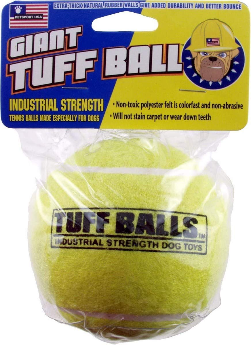 Petsport Giant Tuff Ball Dog Toy, 4 Inch, Safe For Teeth