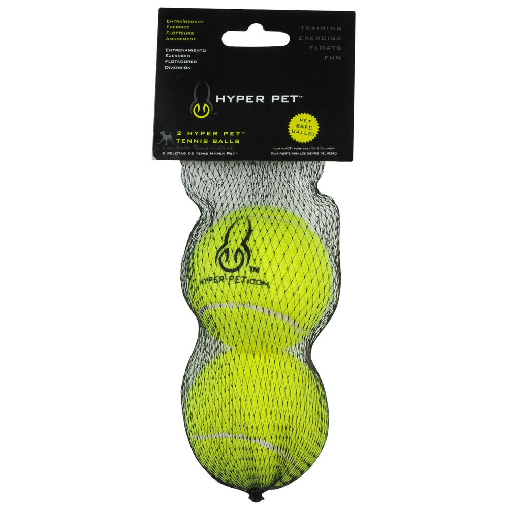 Hyper Pet Tennis Balls For Dogs; Pet Safe Dog Toys For Exercise And Training; 2 Count (Pack Of 1); Colors May Vary; Green
