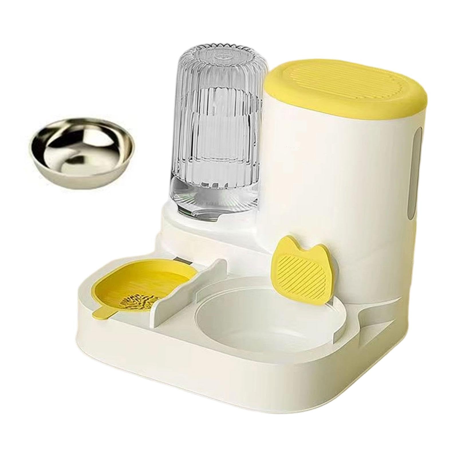 Atorse And Water Dispenser Dog Bowl For Puppy Small Dogs Bunny Yellow Pet Supplies | Cat Supplies | Dishes Feeders & Fountains