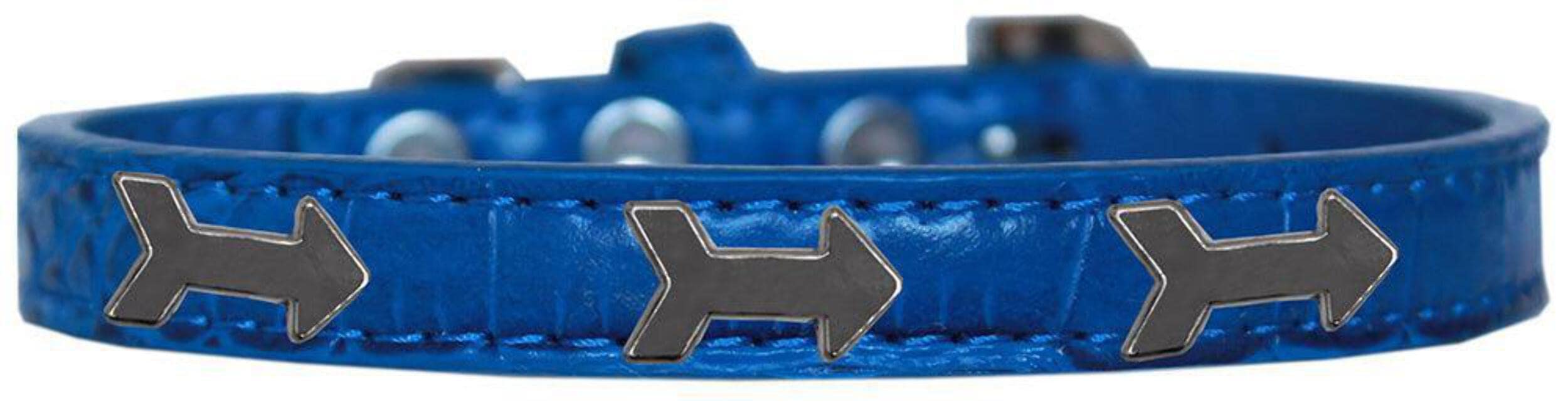 Mirage Pet Products Arrows Widget Croc Dog Collar Turquoise Size 18