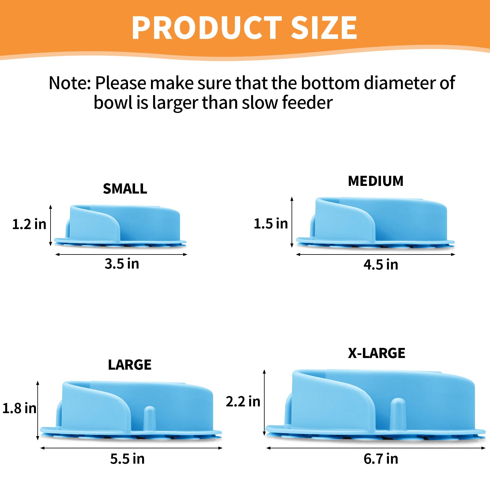 Slow Feeder Dog Bowls Insert, Animire Soft Silicone Slow Eating Dog Food Bowl for Small, Medium and Large Dogs, Compatible with
