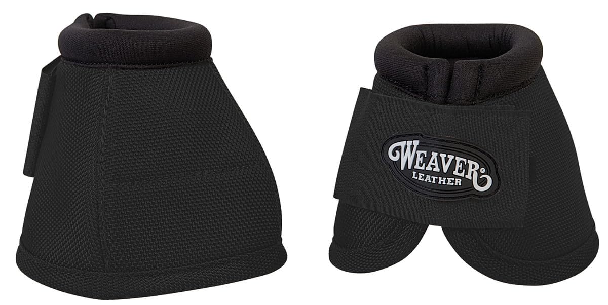 Weaver Leather Ballistic No-Turn Bell Boots Black, Large
