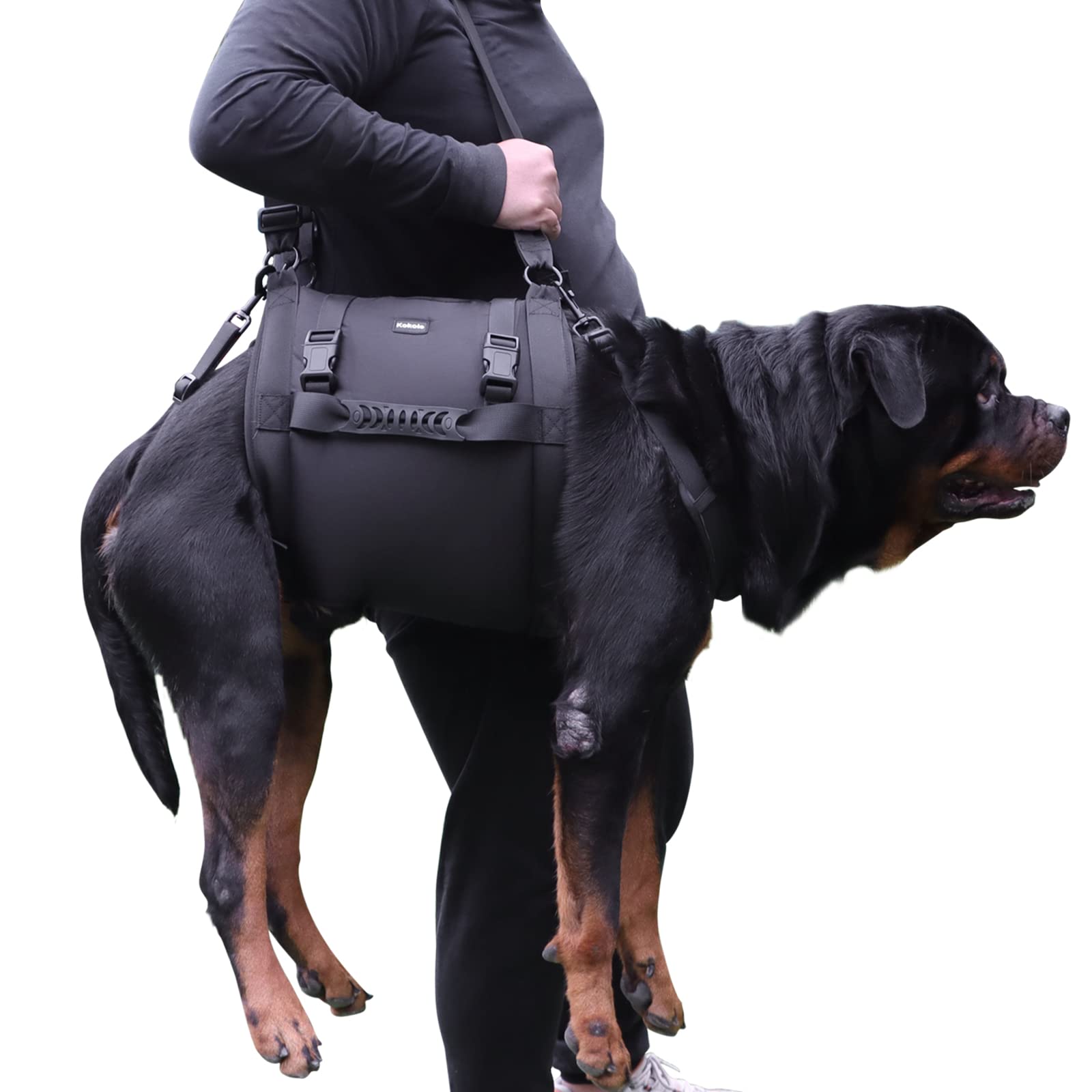 Dog Carry Sling, Emergency Backpack Pet Legs Support & Rehabilitation Dog Lift Harness for Large Dogs, Dog Carrier for Senior Do