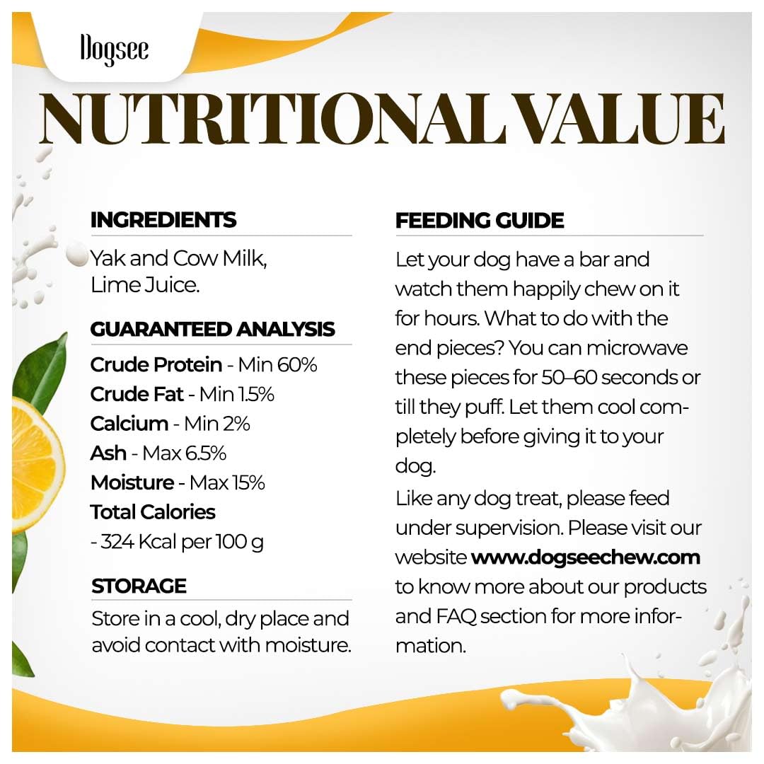 Dogsee Original Himalayan Yak Cheese Dog Chews XL - 6 Chews | Dog Treats Rawhide Free | Fight Plaque & Tartar | All Natural Long