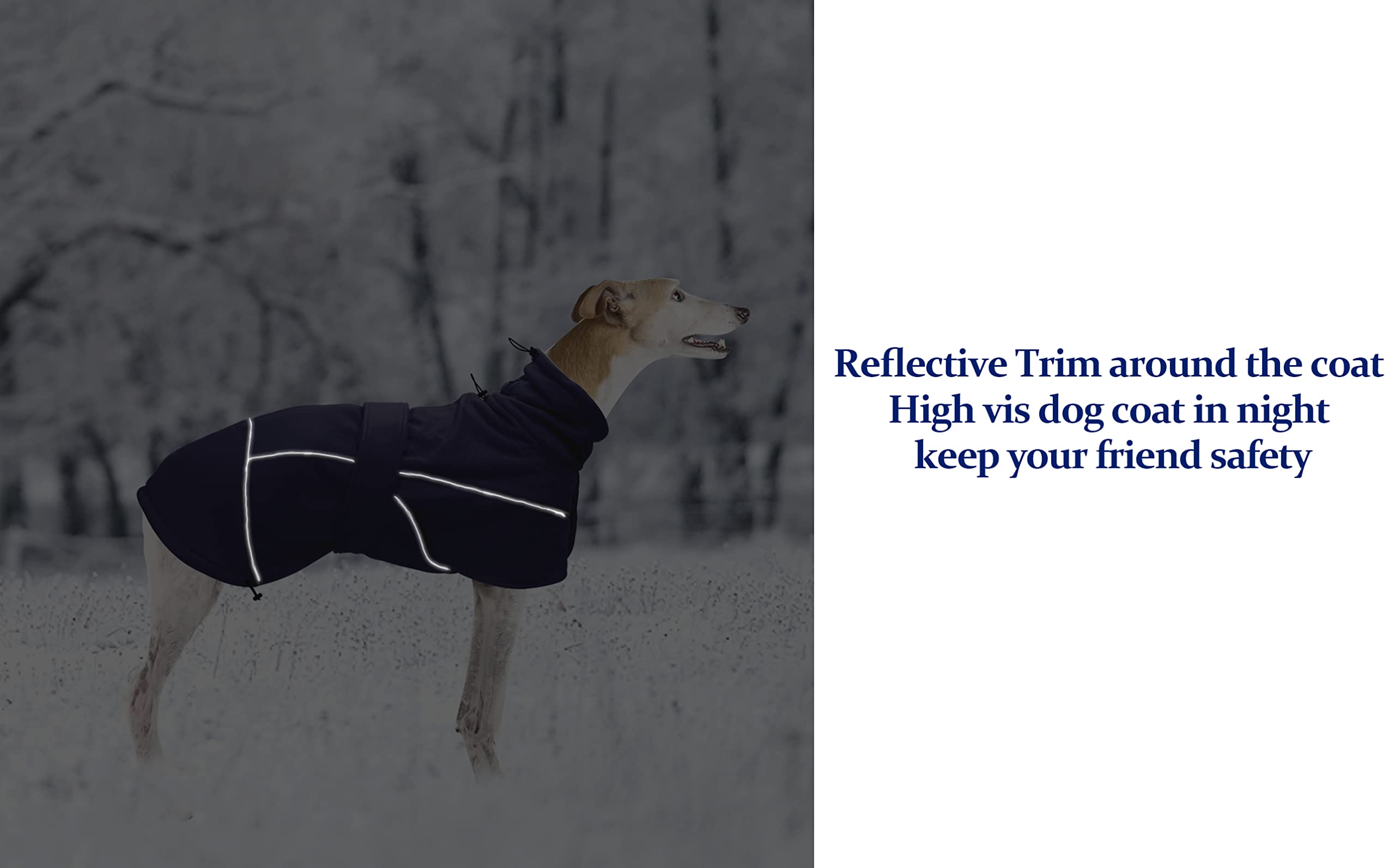 Greyhound Lurcher Winter Coat, Whippet Warm Coat With Fleece, Water Resistant Dog Jacket With Adjustable Bands And Zipper Harness Hole - Red - Large