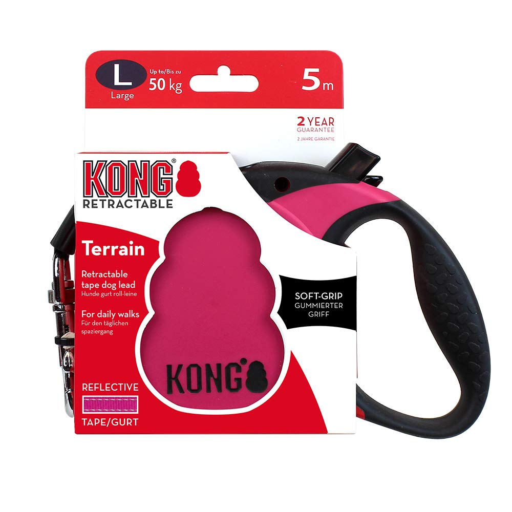 Alcott Kong Retractable Terrain, Fuschia, Large, 16' Long