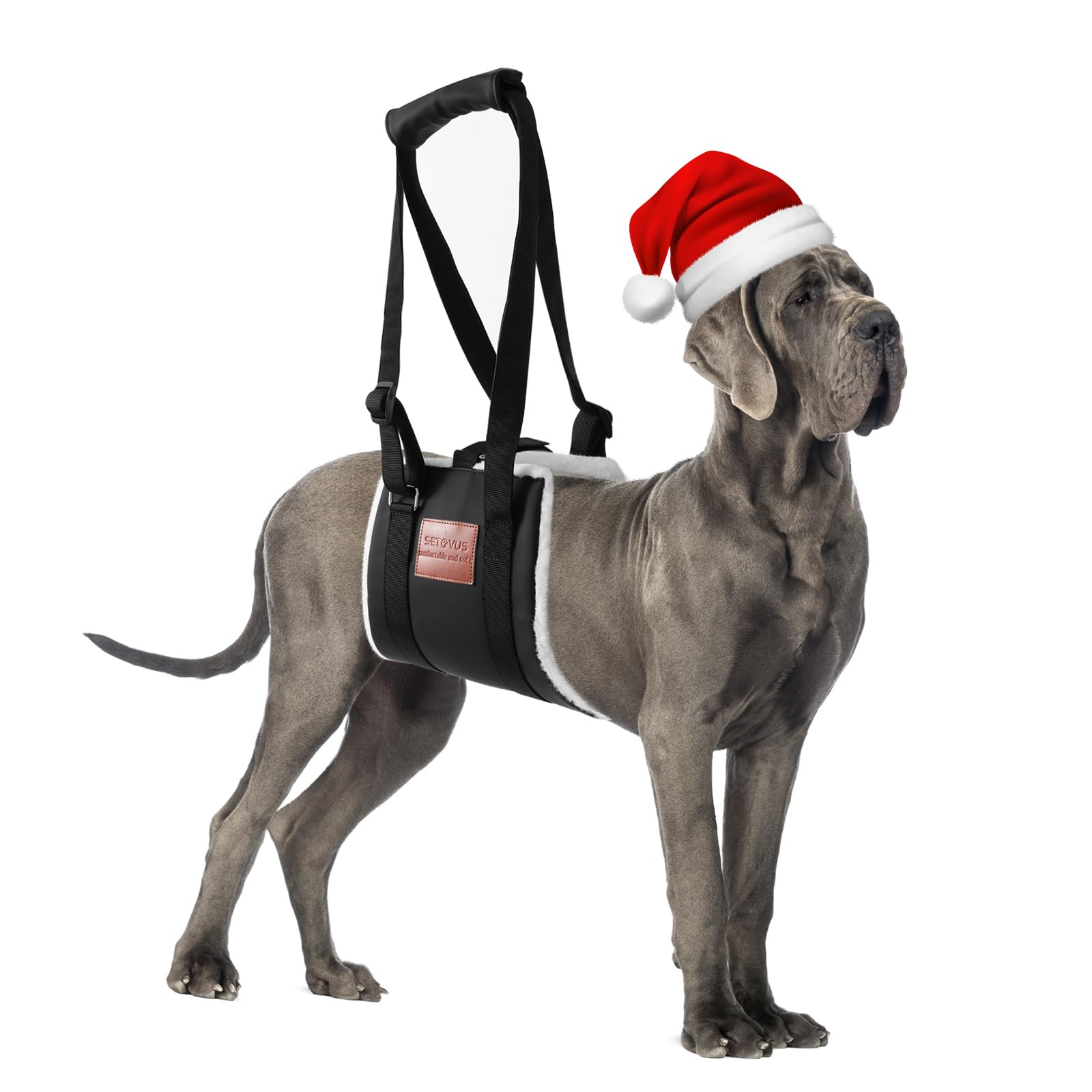 S-Etovus Dog Sling For Large Dogs Hind Leg Support, Magic Tape Dog Lift Harness, Soft Dog Support Harness For Back Legs, Hip Sup