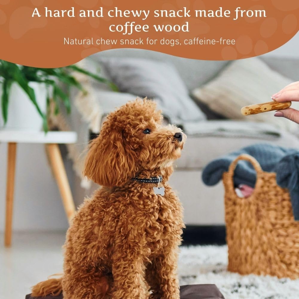 Wildfang Coffee Wood Chewing Stick Dog Toy Set Of 3 - Natural Chewing Wood For Dogs, Muscle Training
