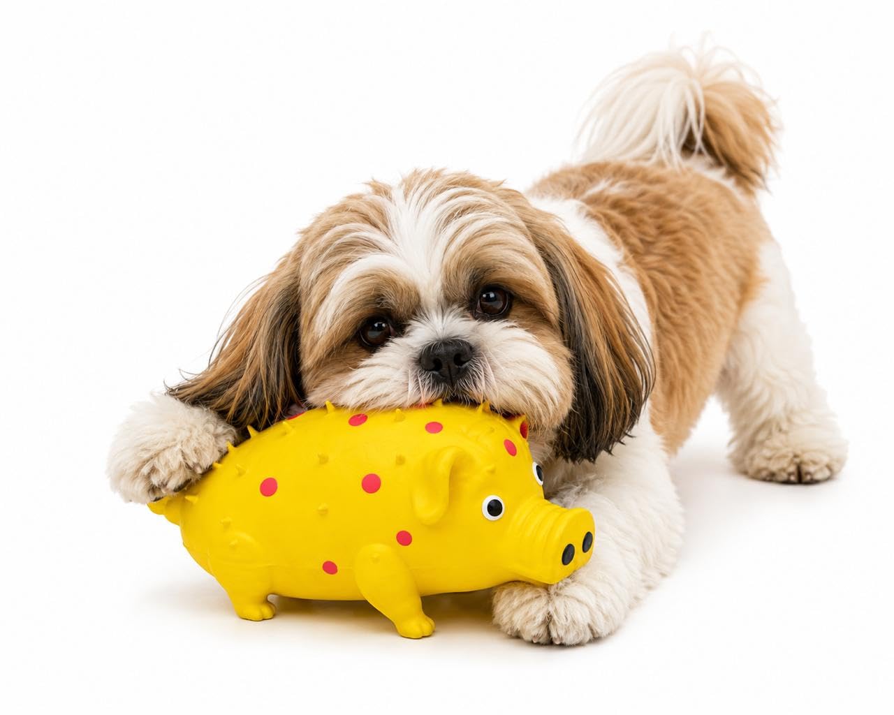 Waggytails Durable Unique Sound Pig Dog Toy 25 Cm (Made In U.S.A) Squeaky Latex Pig Toy For Dogs | Interactive Chew & Fetch | So
