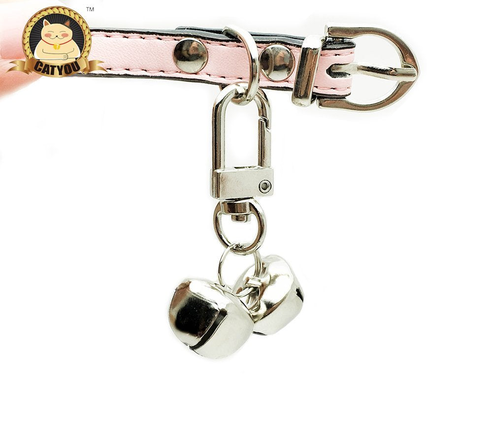 Famoore 4 Pcs Pet Small Bells For Collar, Pet Ornament, Bell Training Pendants Jewelry For Pet Cat Dog Necklace Collar