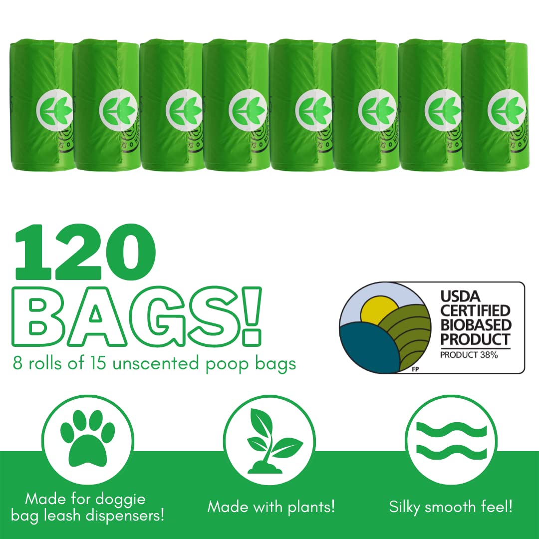 The Original Poop Bags Dog Poop Bag, Dog Bags For Poop, 120 Dog Waste Bags, Doggy Poop Bags Refills, Doggy Poop Bags 38% Plant B