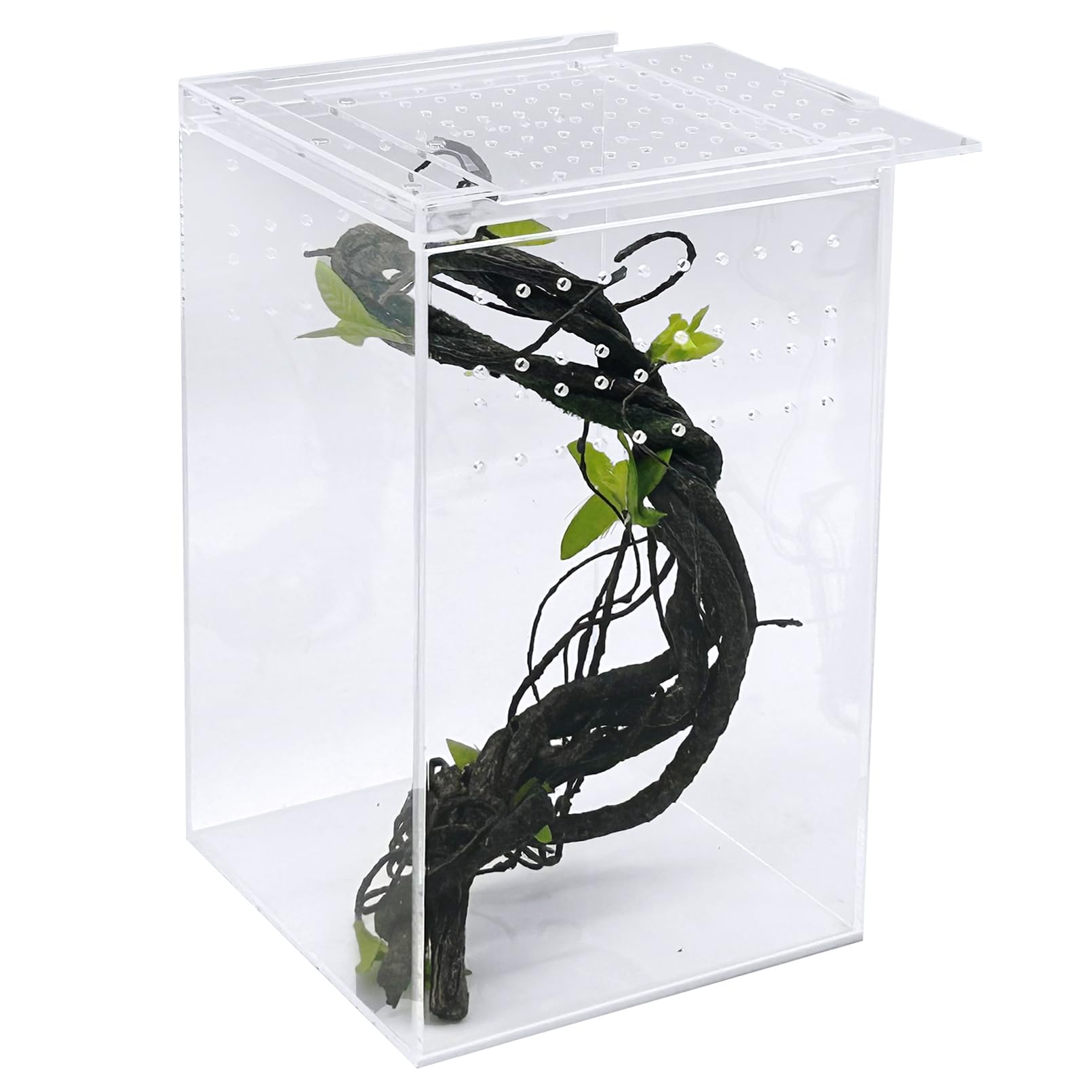 Apatal Reptile Terrarium Enclosure 6'X6'X10' Tall Acrylic Tarantula Breeding Box Magnetic Hermit Crab Habitat Vertical Tank T