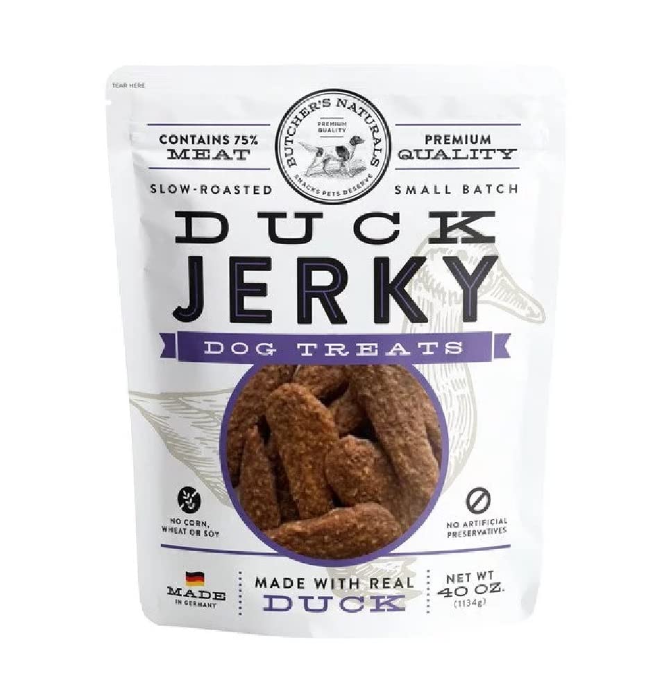 Butchers Naturals Dog Treat Real Duck Slow Roasted Small Batch Contains 75% Meat No Corn No Soy (40 OZ)