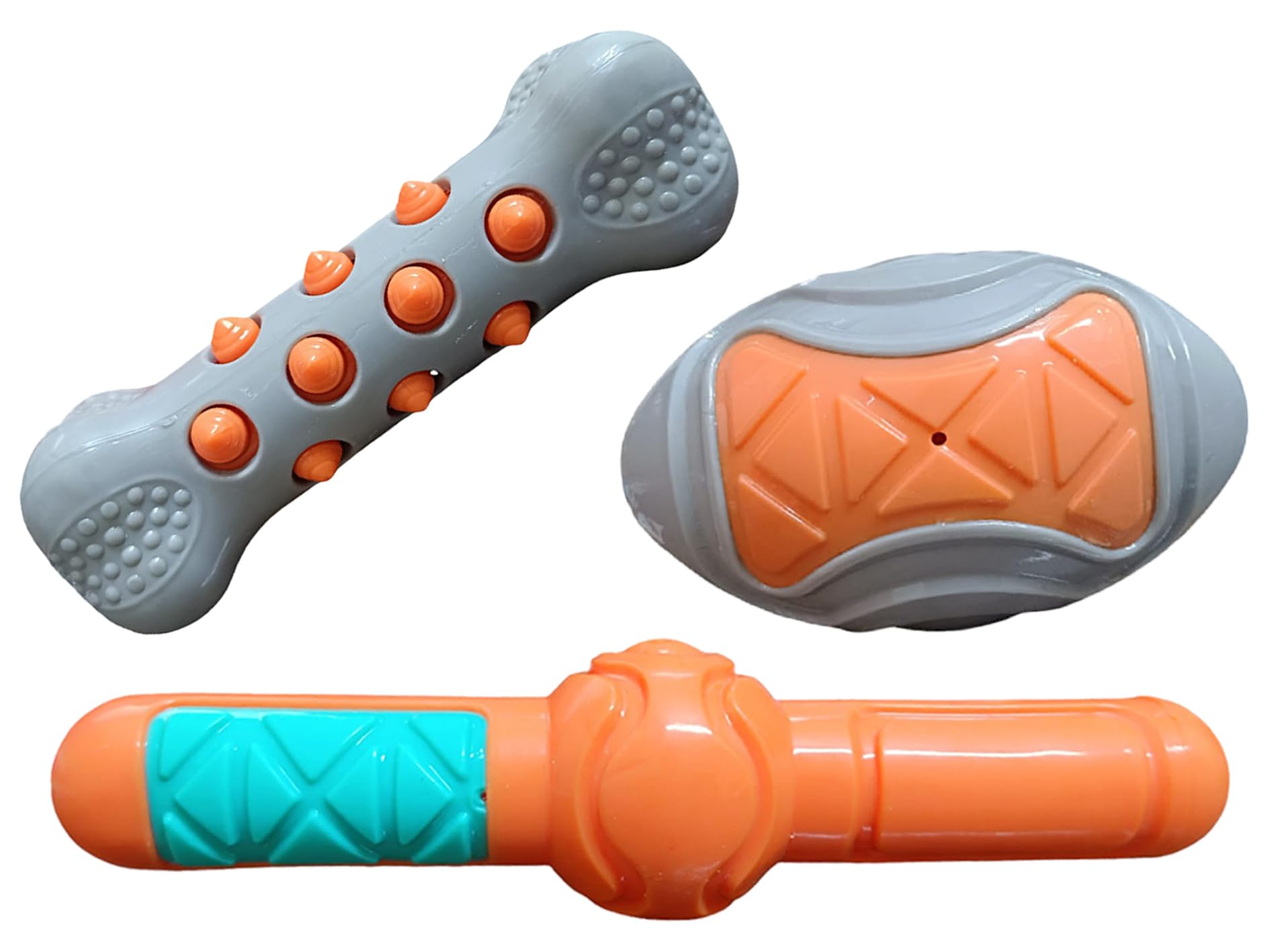 Chipmonk Set Of 3 Squeaky Toy Bite Safe Durable For Small Puppy Medium Large Dog NonToxic Interactive Plushy Training & Brain D