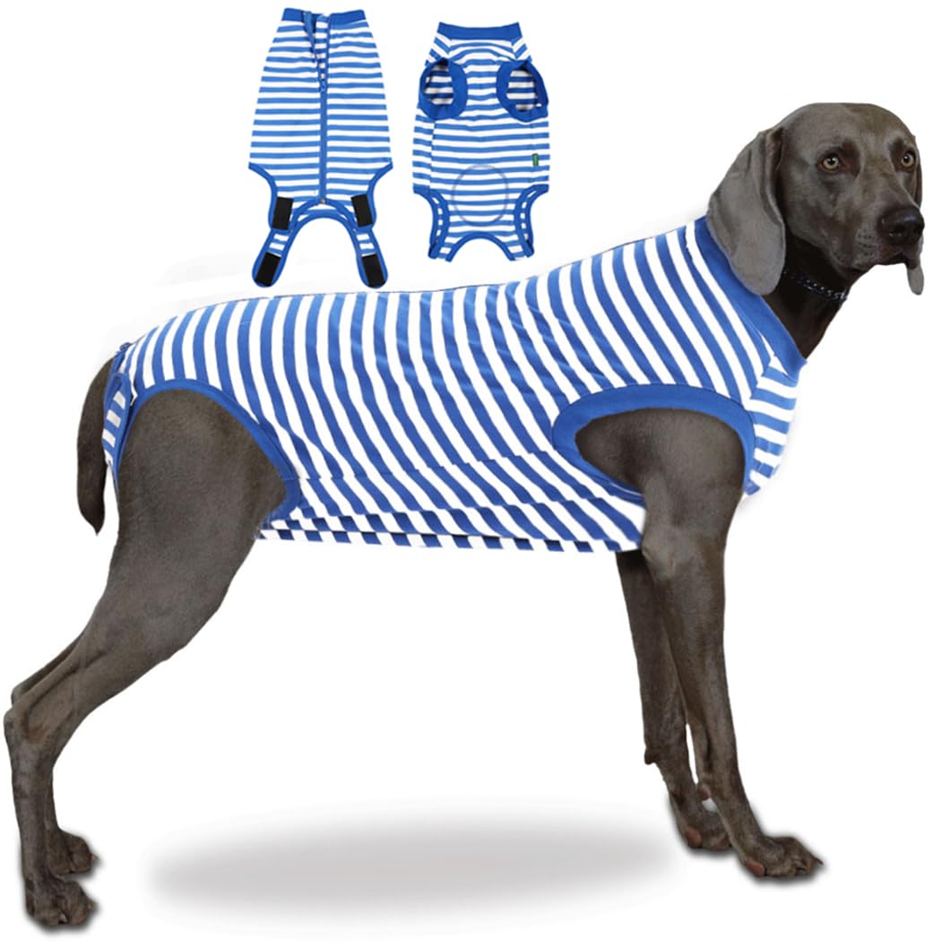 Sychien Dog Surgery Recovery Female Spay Suit, Surgeial Recovery Onesie For Xxx-Large Female Spaying Recovery,Blue 3Xl