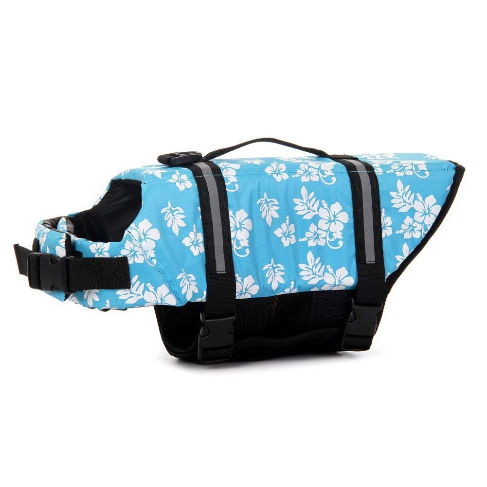Tesoon Dog Life Jacket Dog Lifesaver Vest Pet Reflective Life Preserver