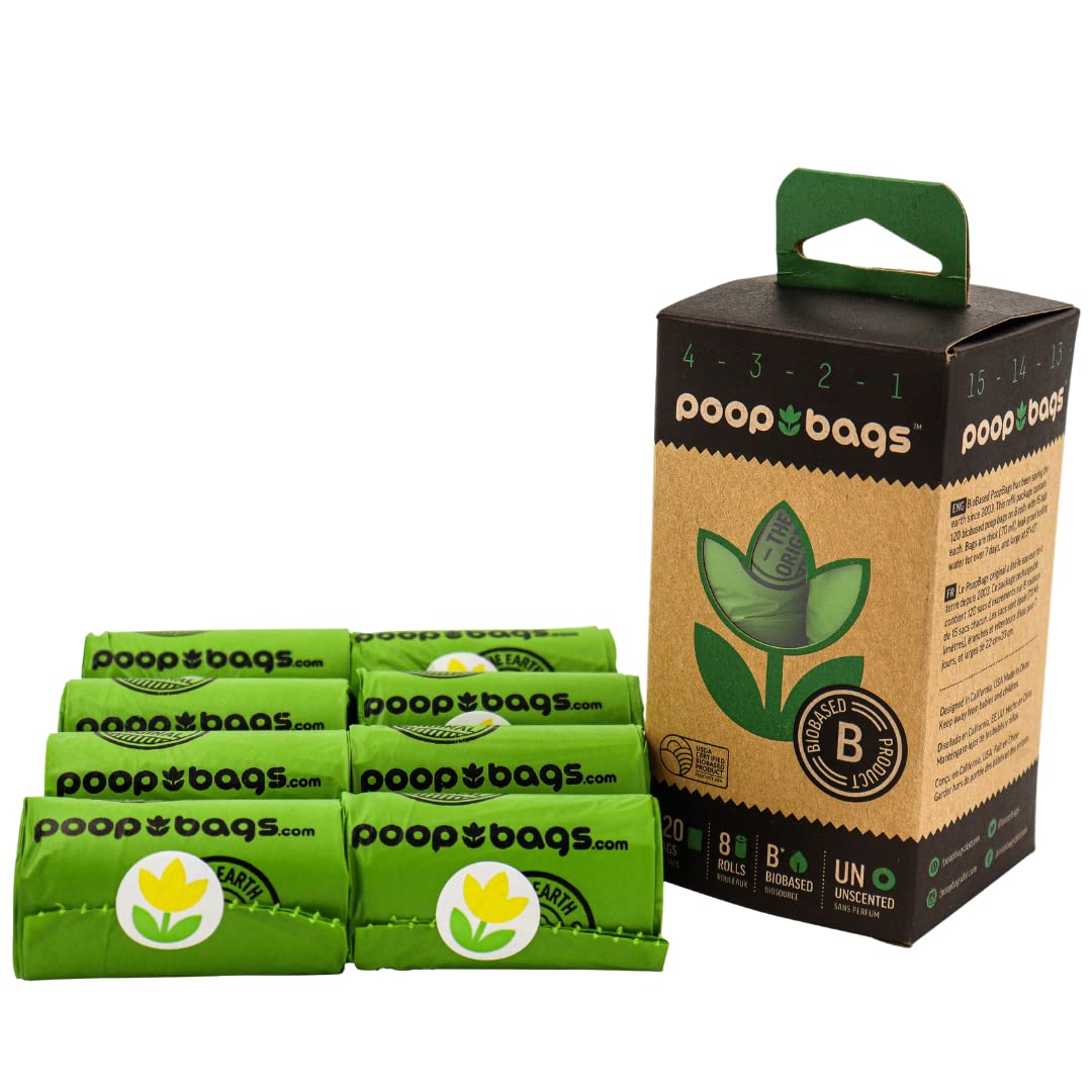 The Original Poop Bags Dog Poop Bag, Dog Bags For Poop, 120 Dog Waste Bags, Doggy Poop Bags Refills, Doggy Poop Bags 38% Plant B