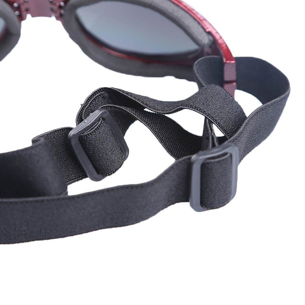 Foldable Dog Sunglasses Pet Goggles For Dog Eye Protection Outdoor Sport Sunglasses For Midium Large Dogs (Red)