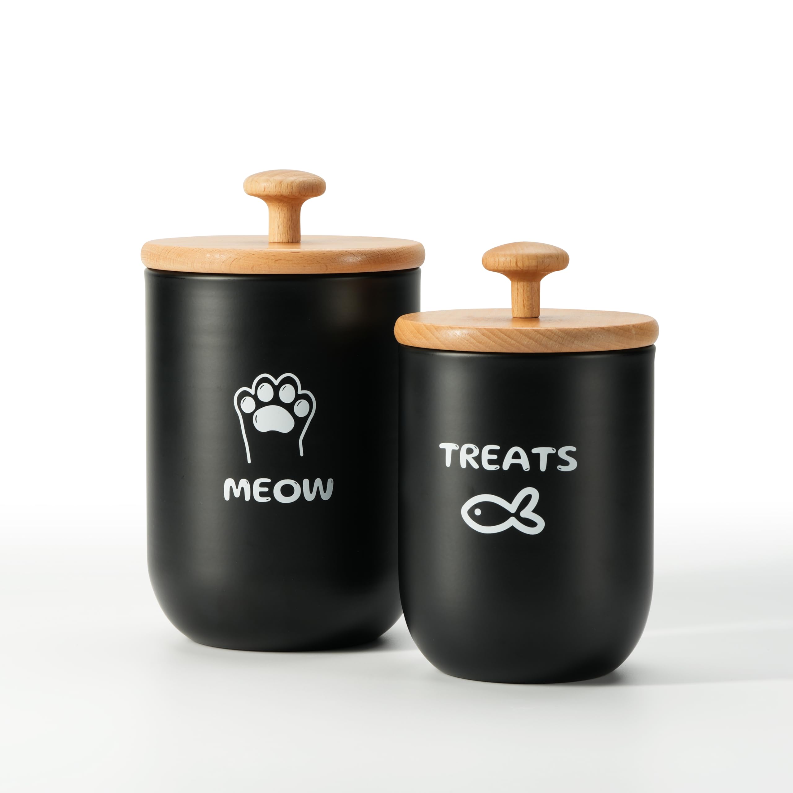 Cat Treat Container with Airtight Lid, Cat Food Oganizer Dry Food, Cat Food Storage Containers, Pet Treats Canister, Cat Treat J